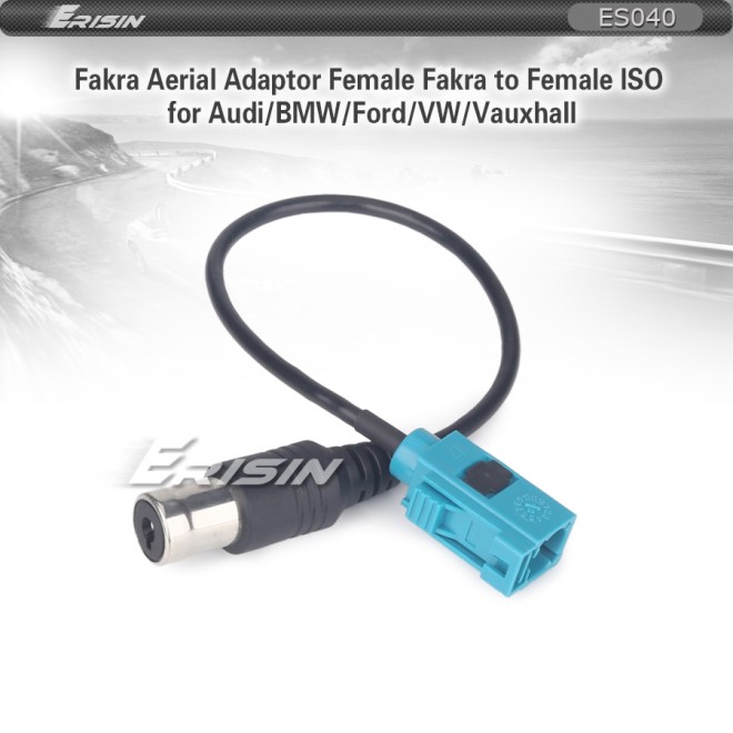 Erisin ES040 преходник за радиоантена от ISO към Fakra