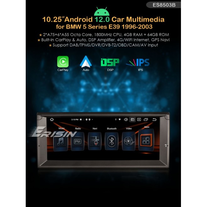 Erisin ES8503B с Android 12 за BMW E39