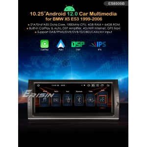 Erisin ES8505B с Android 14 за BMW X5 E53
