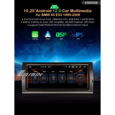 Erisin ES8505B с Android 14 за BMW X5 E53