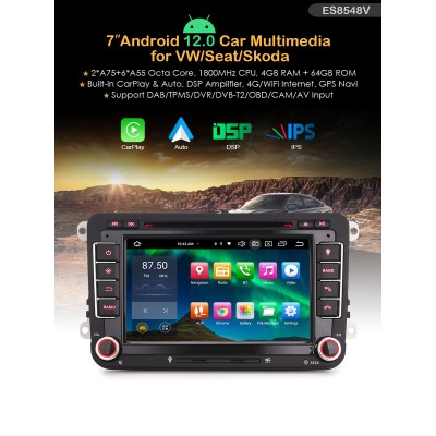 Erisin ES8548V 7" Android 14 за VW / Skoda