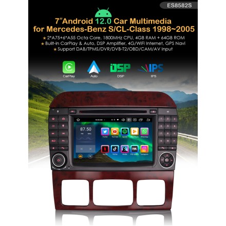 Erisin ES8582S с Android 14 за Mercedes S-class, CL-class